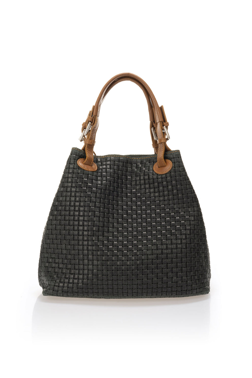 Aria Made in Italy Suede Leather Tote Bag – Dark Green