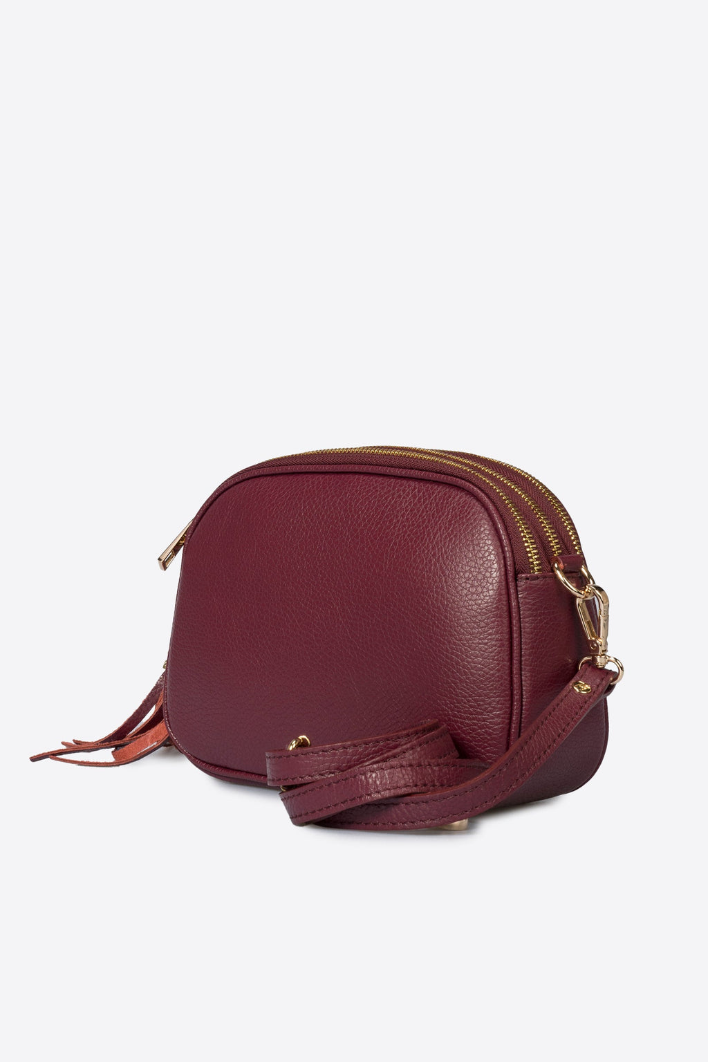 Elena Made in Italy Leather Crossbody Bag – Wine