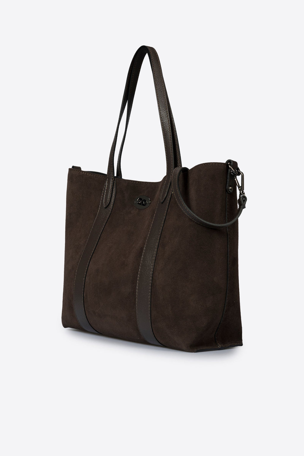 Teresa Made in Italy Suede Leather Tote Bag – Dark Brown