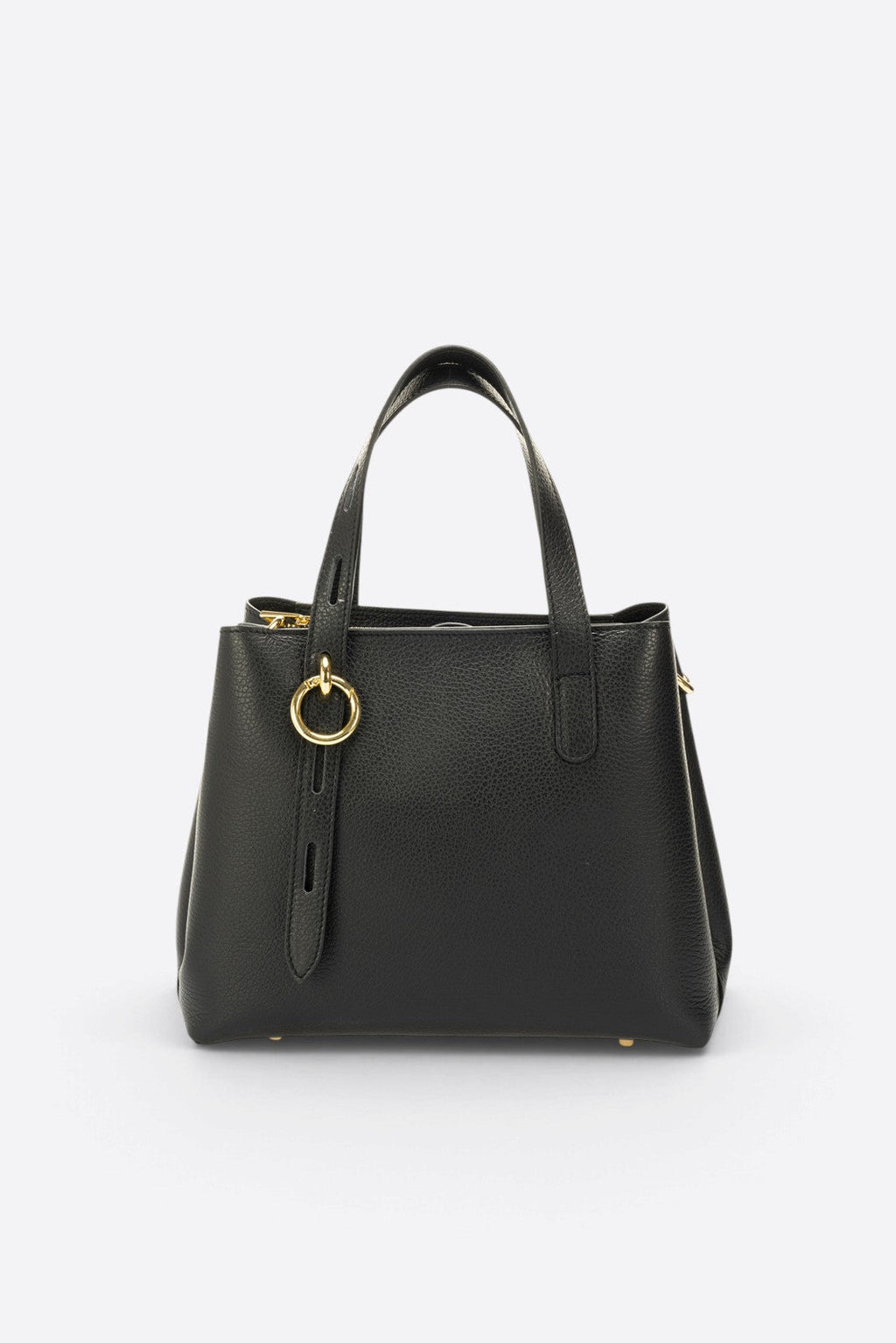 MAREN leather top handle bag - Black