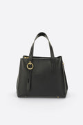 MAREN leather top handle bag - Black