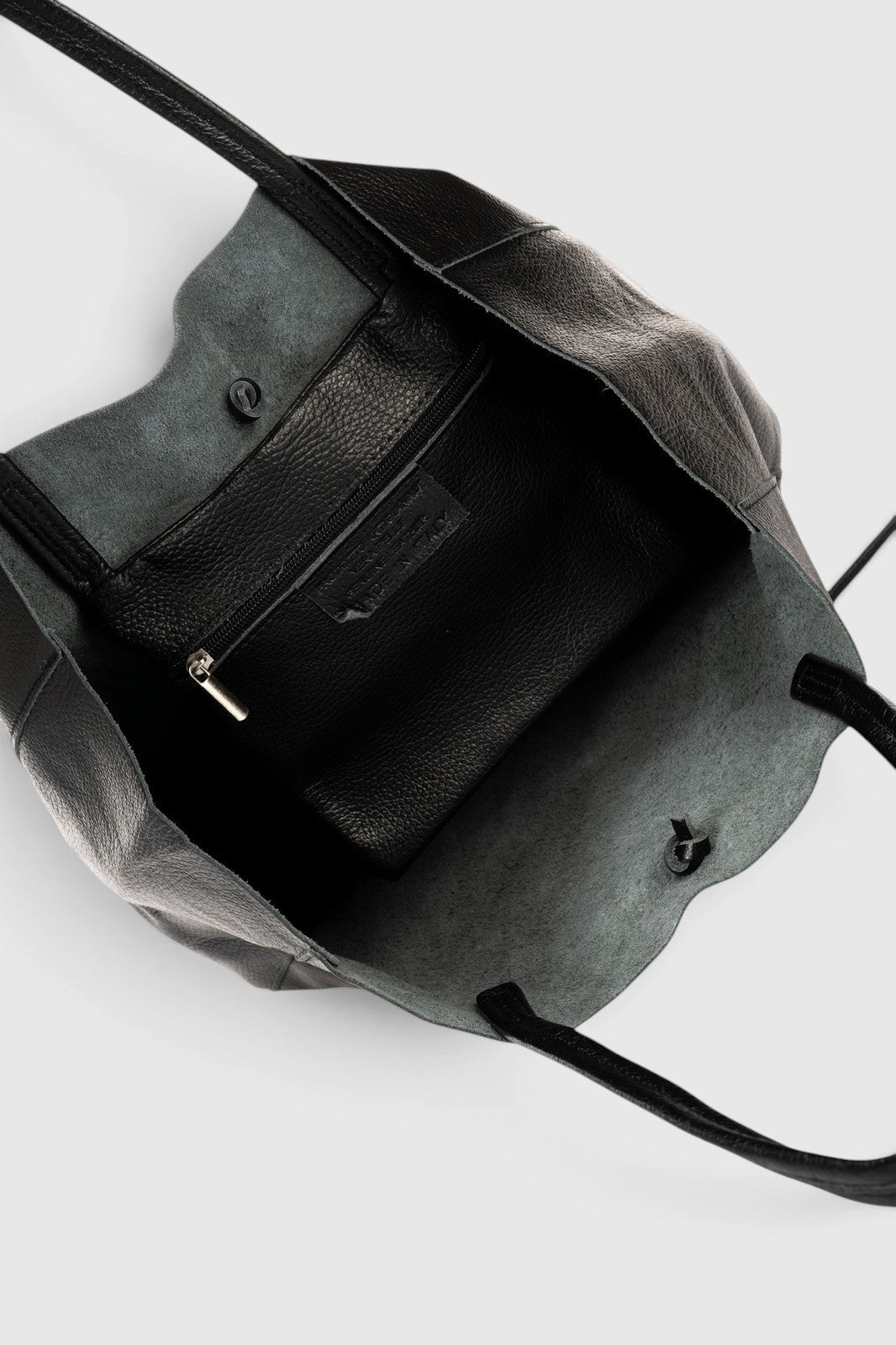 Francesca Made in Italy Leather Tote Bag – Black