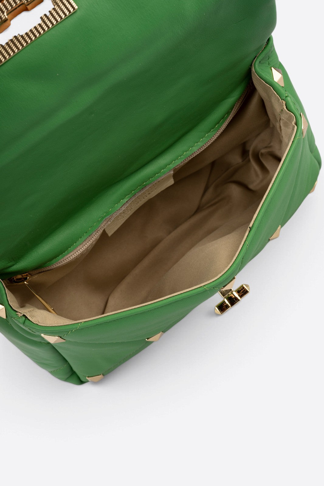 KYLIE leather top handle bag - Green