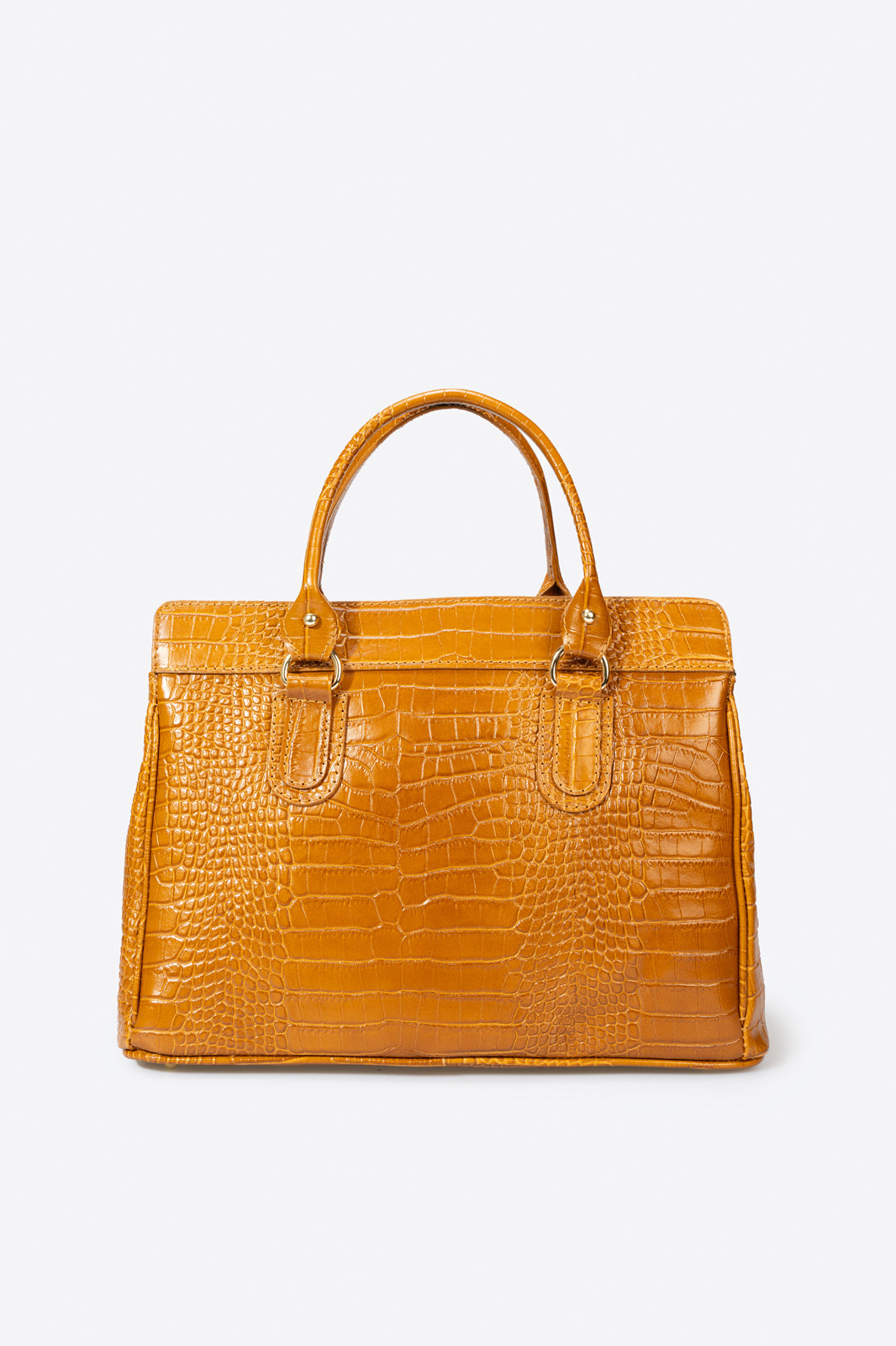Federica Made in Italy Leather Top Handle Handbag – Tan