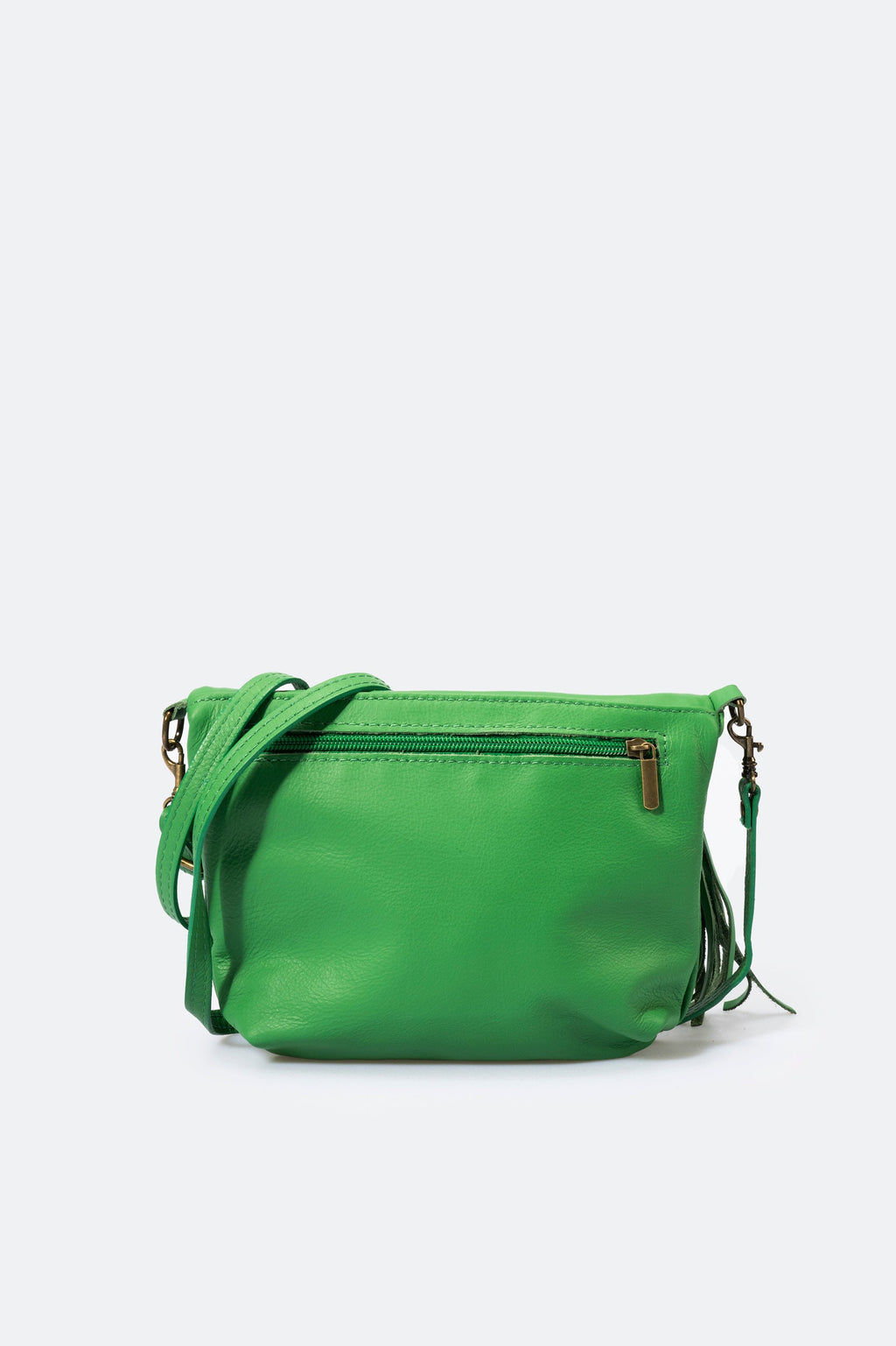 Alessia Made in Italy Full Grain Leather Crossbody Bag – Apple Green