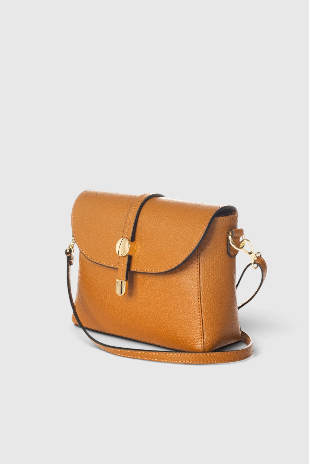 Beatrice Made in Italy Leather Crossbody Bag – Cognac