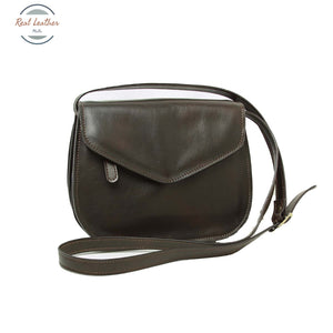 Full grain calfskin shoulder bag Dark Brown Shoulder bag