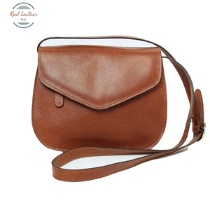 Full grain calfskin shoulder bag Teak Shoulder bag