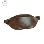 Full grain Italian calf skin leather belt pack Dark Brown Belt Bag