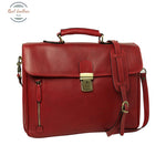 Full grain leather briefcase Red Briefcase
