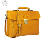 Full grain leather briefcase Yellow Orchard Briefcase