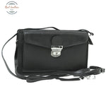 Full grain leather Clutch Black Handbags