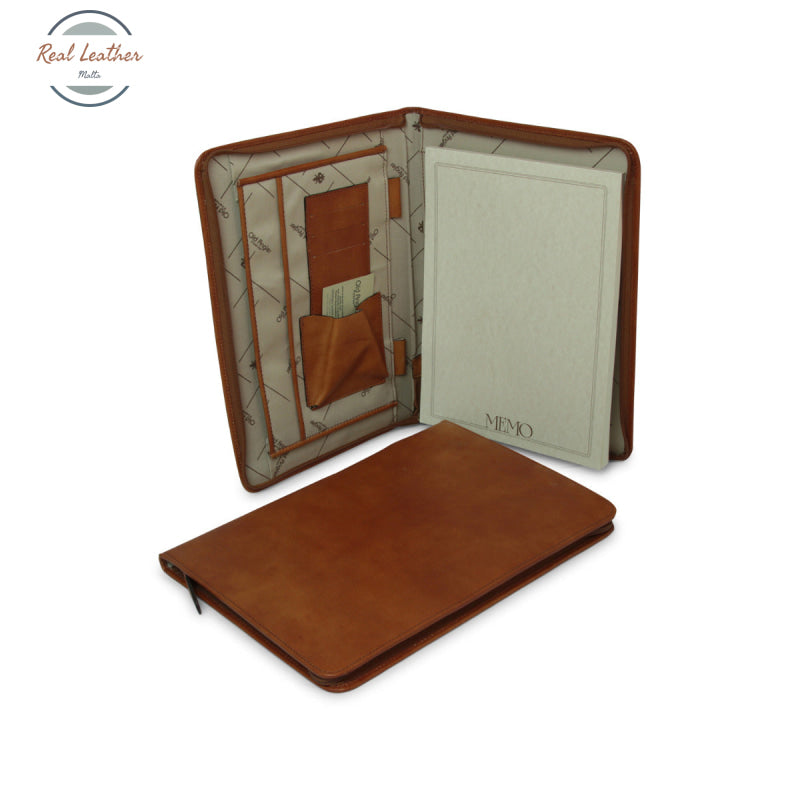 Full grain leather folder Brown Colonial Leather Folder