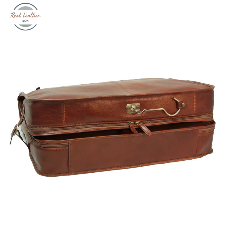 Full grain leather garment bag Brown Garment Bag