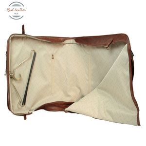 Full grain leather garment bag Brown Garment Bag
