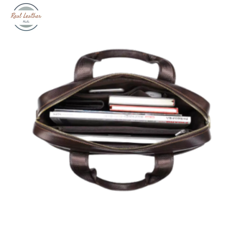 Genuine Cow Leather Laptop Bag for Men Briefcase Briefcase