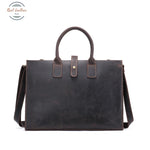 Genuine Leather 14 Inch Laptop Briefcase Handbag Briefcases