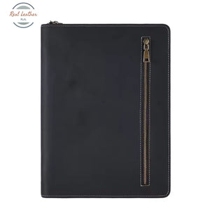 Genuine Leather A4 Portfolio Organizer Black Portfolios