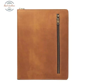 Genuine Leather A4 Portfolio Organizer Brown Portfolios