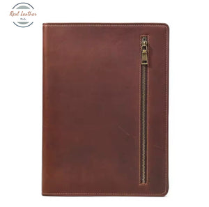 Genuine Leather A4 Portfolio Organizer Coffee Portfolios