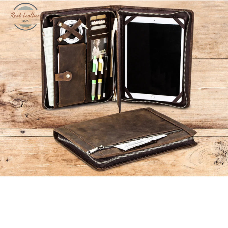Genuine Leather A5 Portfolio And Tablet Case Portfolios