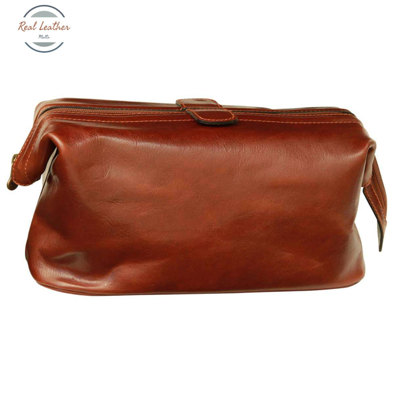Genuine Leather Beauty Case Brown Beauty Case
