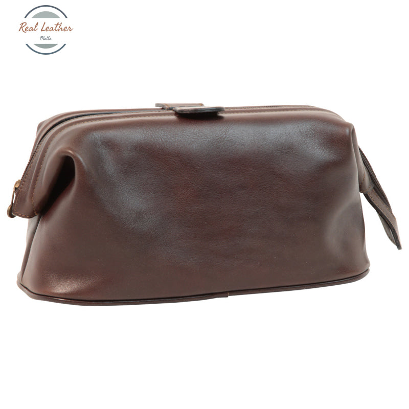 Genuine Leather Beauty Case Dark Brown Beauty Case