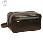 Genuine Leather Beauty Kit Black Cosmetic bag