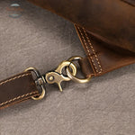 Genuine Leather Chest Pack for Men Dark Bown Chest Bag