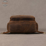 Genuine Leather Chest Pack for Men Dark Bown Chest Bag