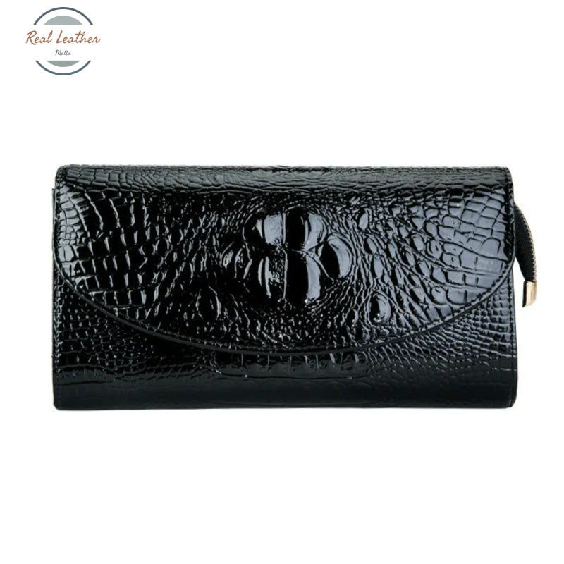 Genuine Leather Clutch Bag For Lady Women Black Bags