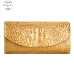 Genuine Leather Clutch Bag For Lady Women Gold Bags