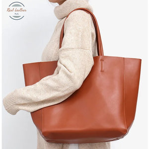 Genuine Leather Cowhide Women Shoulder Bag Tote Bag