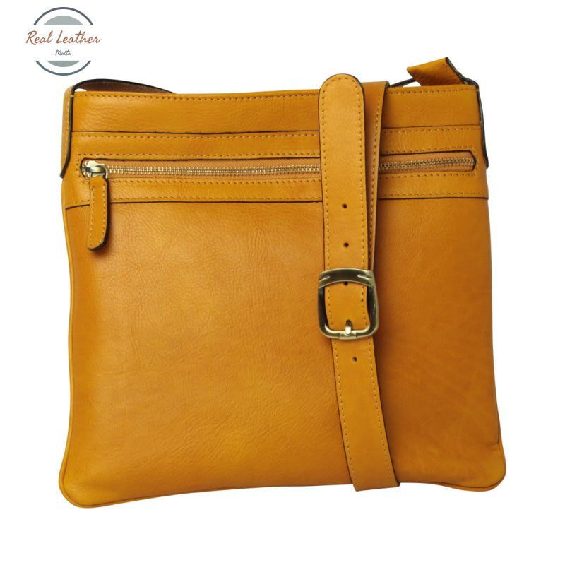 Genuine Leather Hip bag Yellow ocher Hip Bag