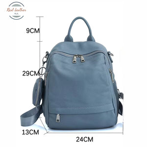 Genuine Leather Ladies Casual Backpack With Shoulder Strap Backpacks