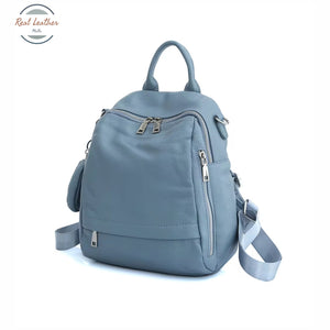 Genuine Leather Ladies Casual Backpack With Shoulder Strap Backpacks