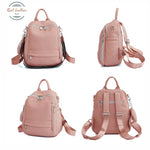 Genuine Leather Ladies Casual Backpack With Shoulder Strap Backpacks