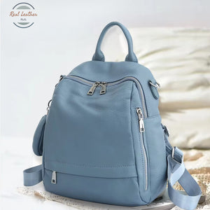 Genuine Leather Ladies Casual Backpack With Shoulder Strap Backpacks