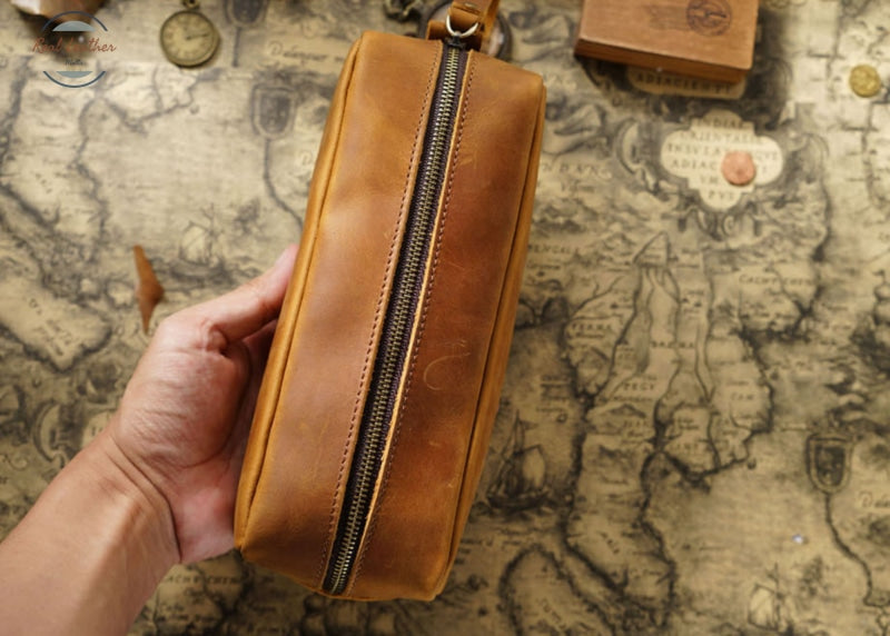 Genuine Leather Large Capacity Pencil Organizer Pen & Cases