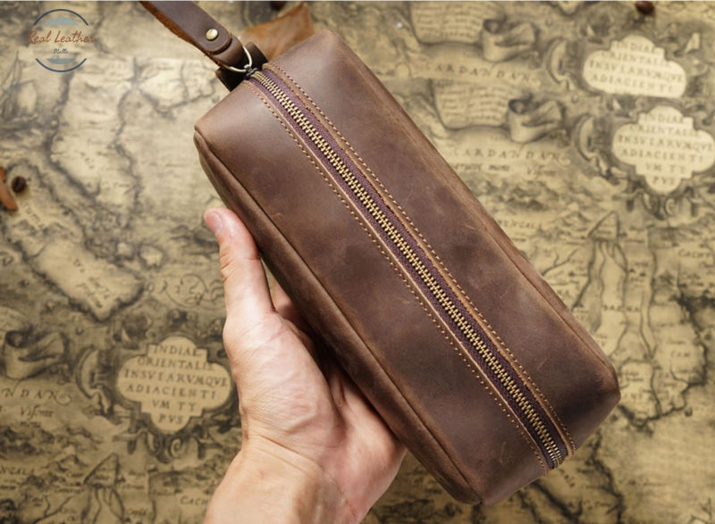Genuine Leather Large Capacity Pencil Organizer Pen & Cases