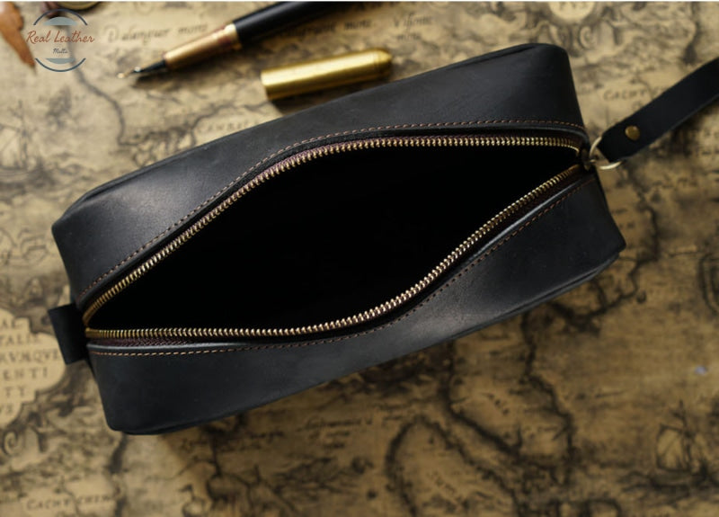 Genuine Leather Large Capacity Pencil Organizer Pen & Cases