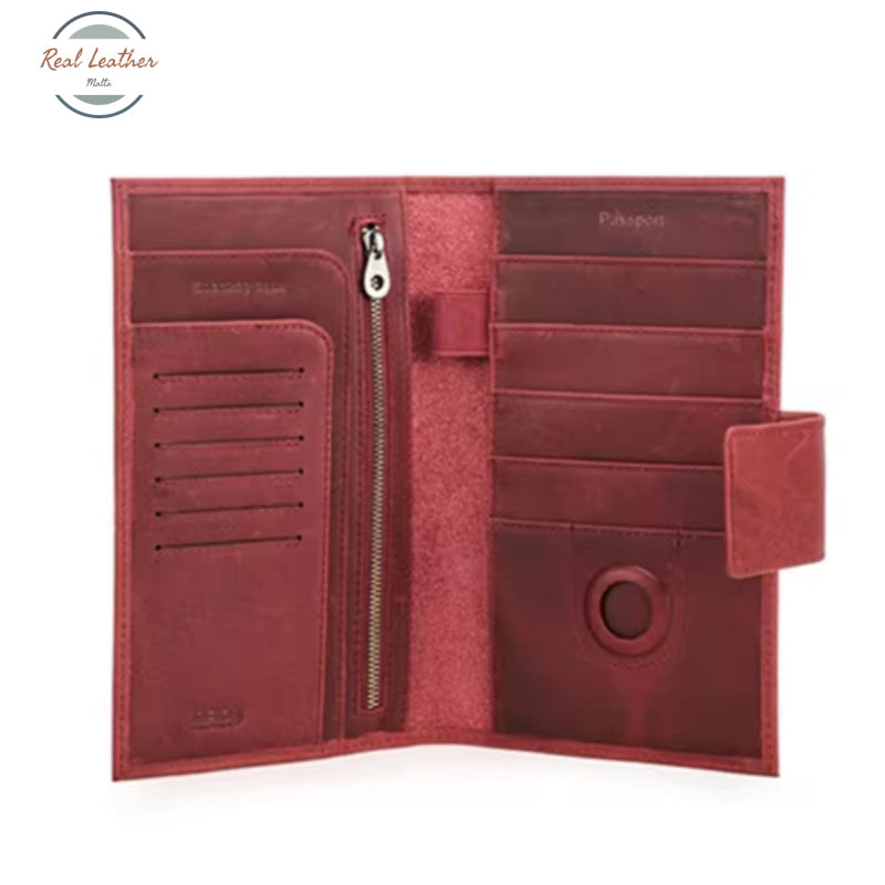 Genuine Leather Long Wallet and Passport Holder Wallets & Money Clips