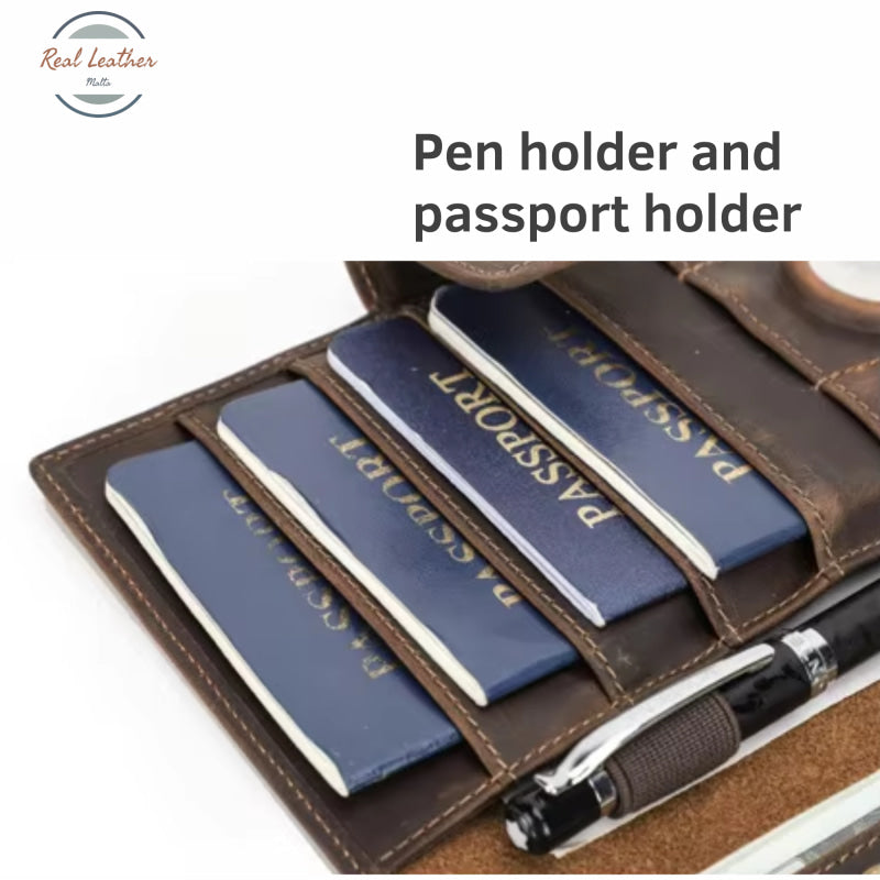 Genuine Leather Long Wallet and Passport Holder Wallets & Money Clips
