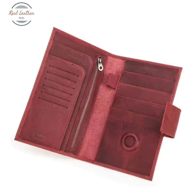 Genuine Leather Long Wallet and Passport Holder Wallets & Money Clips