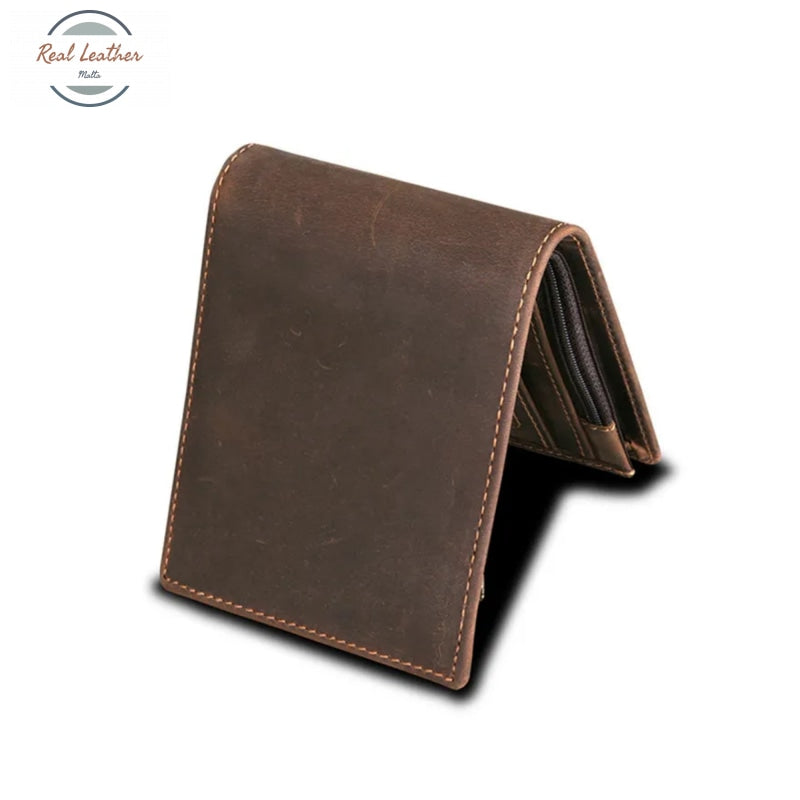 Genuine Leather Mens Short Wallet Wallets