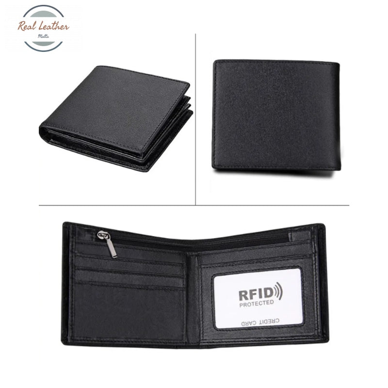 Genuine Leather Mens Short Wallet Wallets
