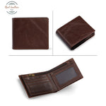 Genuine Leather Mens Short Wallet Wallets