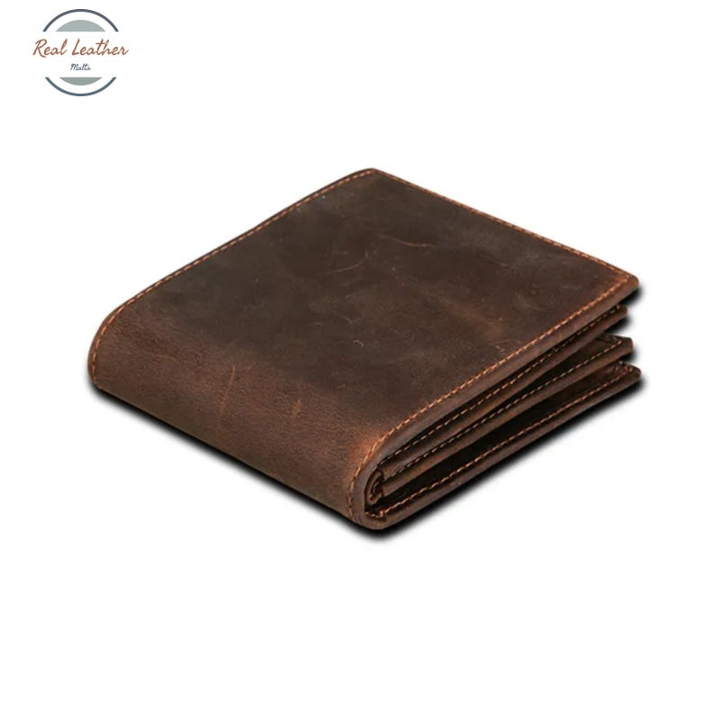 Genuine Leather Mens Short Wallet Wallets