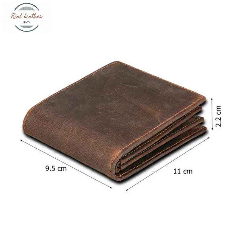 Genuine Leather Mens Short Wallet Wallets