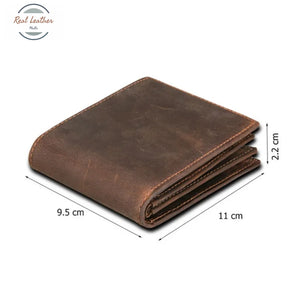Genuine Leather Mens Short Wallet Wallets